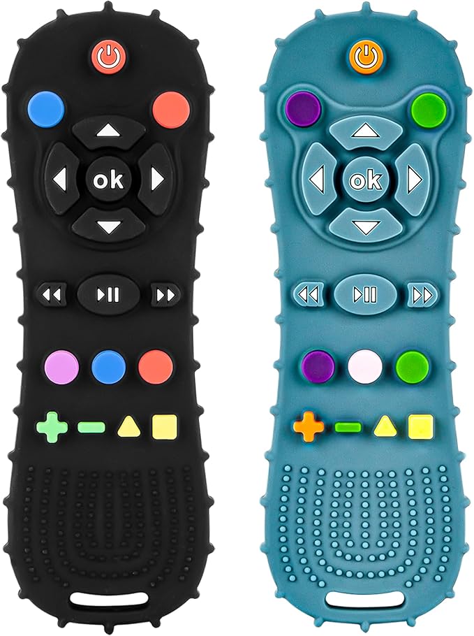 Small Dog Chew Toys for Puppy Teething,Crate Training Aids for Puppies, Multifunctional Gum Massage & Anxiety Reduction, Safe & Funny Interactive Dog Toy for Small Medium Breed (Blue and Black)