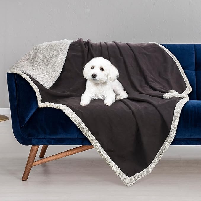 Kritter Planet Waterproof Dog Blanket, Reversible Water Proof Pet Blanket for Couch, Bed & Car, Washable Couch Covers for Medium Dogs - Protects Furniture from Fur, Dirt, and Accidents