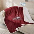 LOOBANI Waterproof Dog Blanket for Couch: Reversible Flannel Bed Blanket for Medium Large Dogs Liquid Proof, Soft Throw Blanket Couch Cover Protector for Sofa, Crate, Travel, Picnic, 50" x 60", Red