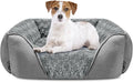 INVENHO Medium Dog Bed Rectangle Washable Orthopedic Soft Calming Sleeping Durable Pet Cuddler with Anti-Slip Bottom