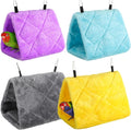 4 Pcs Winter Warm Bird Nest for Cage Plush Birds Hanging Snuggle Cave 6.7" and 9.5" House Shed Hut Parakeet Sleeping Bed Hammock Fluffy Birds Hideaway Tent for Small Parrot(Cute,Diamond)