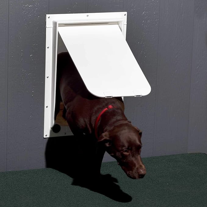 Magnador Two-Way Pet Door, Mag II Standard Bronze, Indoor Outdoor Dog Door, high-Impact chew-Resistant polystyrene, Secure Magnetic Seal, Easy Install for Home or Kennel use, Standard Size
