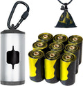 Metal Dog Poop Bag Holder w/Leash Clip|Durable Scratch-Resistant Aluminum|135 Bags+3 Accessories（Silver）