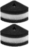 Pawfly 6 Pcs Replacement Filter Pads for 10-30 Gallon Corner Bio Sponge Filter, Aquarium Filter Media Sponge, White Black Bio Foam for Fish Tank Water Filtration