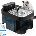 2026 Latest Cat Water Fountain, No Filter Cotton, App Monitoring Wastewater Separation Wireless Pet Fountain, 5000mAh Battery & Plug-in, 3L/101oz Water Dispenser for Cats Indoor, 2.4G Wi-Fi