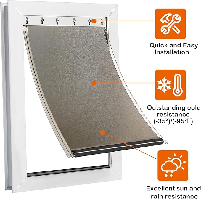 X-Large Dog Door Replacement Flap Compatible with PetSafe Freedom 6 Holes Pet Door PAC11-11040 - Measures 13 5/8" x 24 3/16", Doggy Door Flap Made of Wear, Flexible, Weather Resistant TPU Material