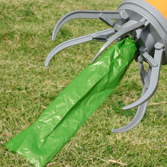 Pooper Scooper for Dog - Doggy Yard Trash Picker Upper, Animals Waste Grabber, Portable Dog Poop Holder with Waste Bag Pouch | Travel Pet Accessories for Walking Small and Large Dogs