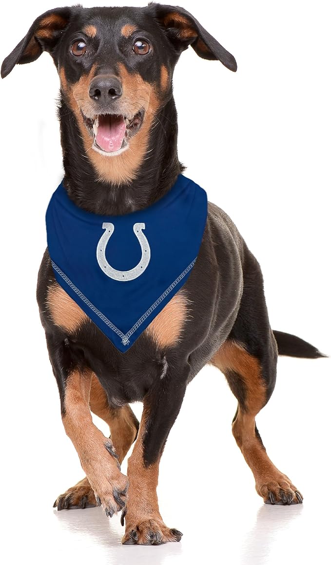 Pets First NFL Indianapolis Colts TIE Bandana, Large/X-Large. Dog Bandana Scarf Bib for Pet Cat Dog. The Ultimate Game-Day, Party Bandana
