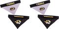 Pets First Collegiate Pet Accessories, Reversible Bandana, Missouri Tigers, Large/X-Large (Pack of 2)