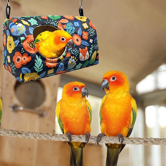 Bird Warm Bed - Parrot Sleeping Nest & Hideaway Cave for Cockatiels, Parakeets, Budgies & Lovebirds