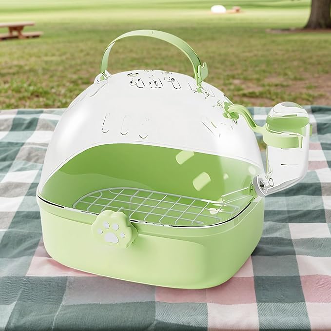 Bird Carrier Cage - PVC Small Animal Carrier with Water Bottle - Pet Bird Carrying Supplies Spacious Design for Sparrow Macaws Conures Chinchillas Budgies Cockatiels Parakeet Hedgehog