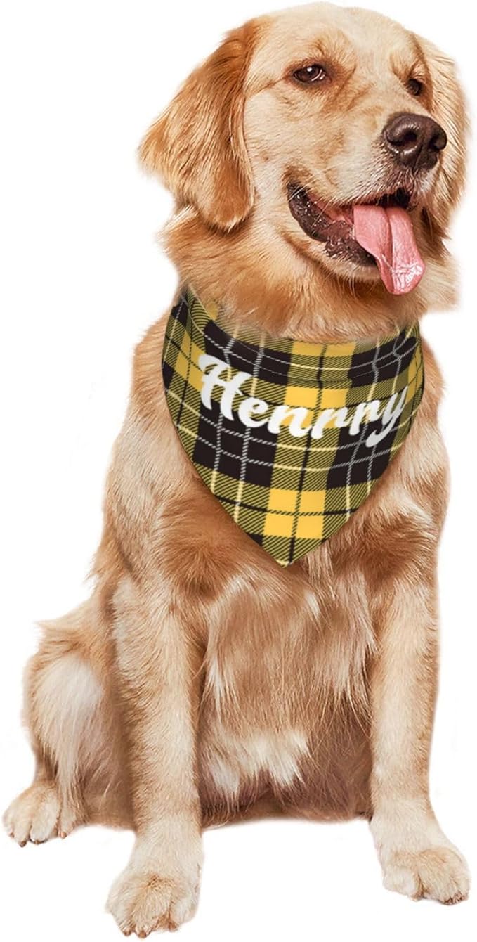 Custom Pet Scarf Personalized Dog Bandana with Name Personalized Add Your Text Bibs Triangle Head Scarfs Gift for Small Medium Large Dogs Cats Baby Puppy Pets Accessories