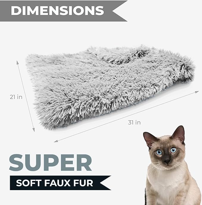 Whiskers & Friends Cat Blankets for Indoor Cats, Throw Dog Blanket for Small Dogs Washable, Cozy Calming Pet Blankets for Cats - 31 in X 21 in