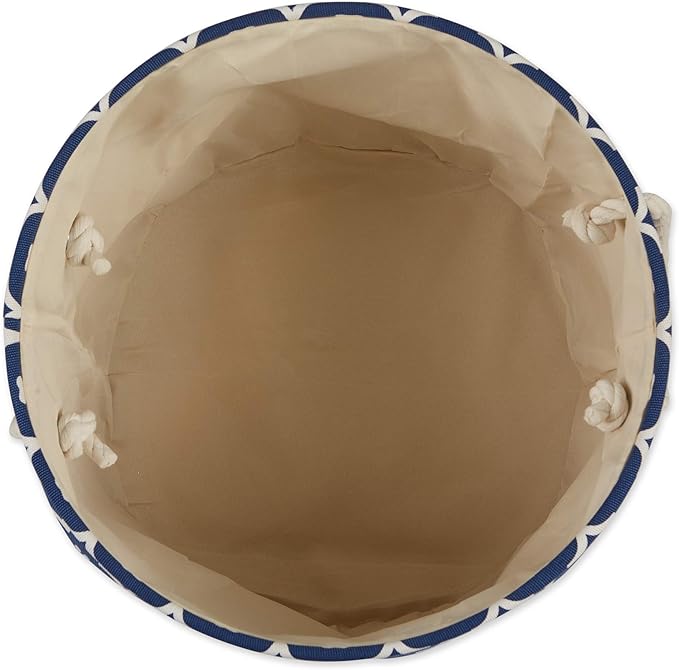 Bone Dry 6192 Pet Storage Collection Lattice Paw Print, Medium Round, Nautical Blue