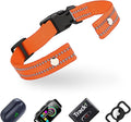 Collar Replacement Strap, Reflective Replacement Nylon Collar Strap Dog GPS Training Bark Receiver Collars, Durable Adjustable E Collar Straps for Small Medium Large Dogs, Orange
