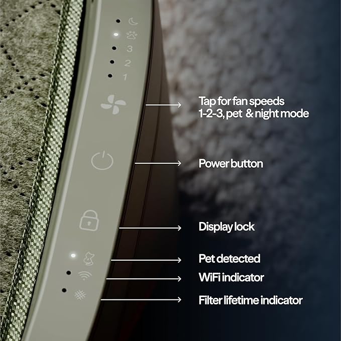 Blueair PetAir Air Purifier for Pets with Built-In Pet Bed, H13 True HEPA, 5-Stage Filtration, Smart Auto Mode, Removes Pet Dander, Hair, Odors & Allergens, Large Rooms up to 1300 sq ft