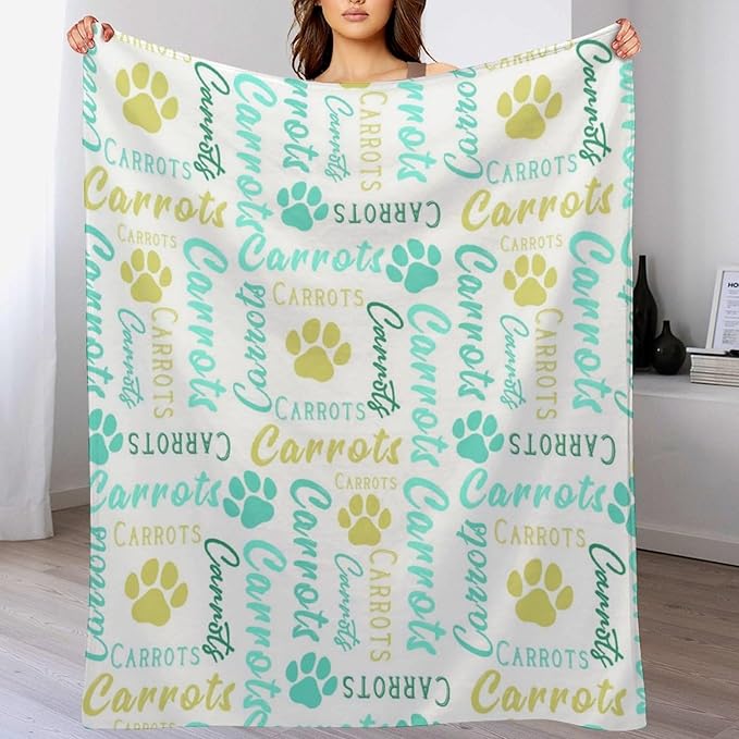 Personalized Paw Print Dog Blanket with Pet Name Face-Custom Puppy Blankets with Picture for Dogs-Customized Dog Memorial Throw Fleece Blanket-Loss of Pets Supplies Sympathy Gift for Bed Sofa Travel
