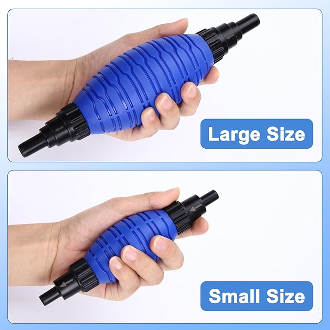 fishkeeper Siphon Ball Pump Head Replacement – Compatible with FK018 and Most Manual Aquarium Gravel Cleaners, 80GPH High Pressure Quick Start Vacuum Pump for Easy Water Change (Small)