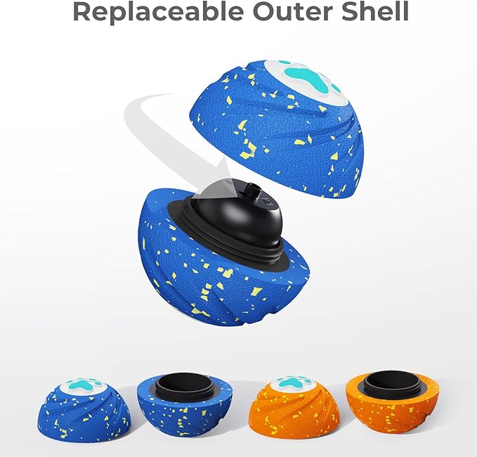 Lovkid Smart Interactive Dog Toys - Interactive Dog Ball for Medium & Large Dogs Durable E-TPU Dog Toy to Keep Them Busy Motion Activated Rolling Ball Indoors & Outdoors (Blue)