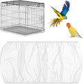 2 PCS Bird Cage Seed Catcher Airy Gauze Bird Cage Cover White Birds Cages Net Cover Guard Net Adjustable Stretchy Birds Cages Netting Universal Birdcage for Parrot Enclosures Round Square