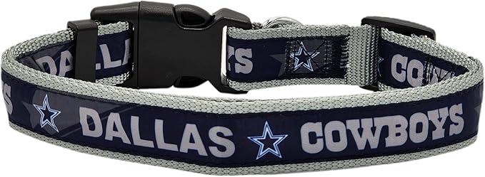 Dallas Cowboys NFL Dog & Cat Collar, X-Large Football Team Collar - Shiny & Colorful Licensed by The NFL