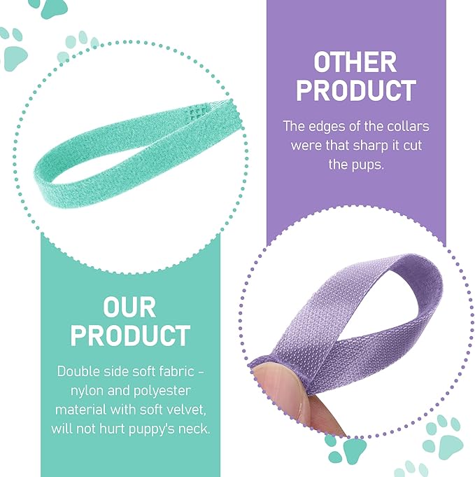 GAMUDA 15Pcs Newborn Puppy Collars, Super Soft Nylon Adjustable Whelping ID Bands, Assorted Colors Litter Identification Set (15Pcs)