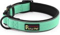 Plutus Pet Tactical Dog Collar, Reflective, Adjustable Heavy Duty Dog Collar, Soft Padded and Comfortable, for Small Medium and Large Dogs (Teal, M)