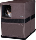 Pet Gear Pro Pawty for Cats with littertraX Mat, Put an end to Scattered Litter, Foldable, Easy Clean, Litterbox not Included, Chocolate