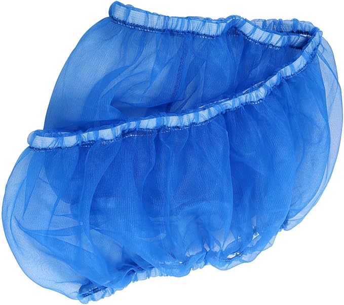 Ventilated Nylon Bird Cage Cover,Bird Cage Seed Catcher Large Size Bird Cage Mesh Cover Protector for Round Square Cages (Blue)