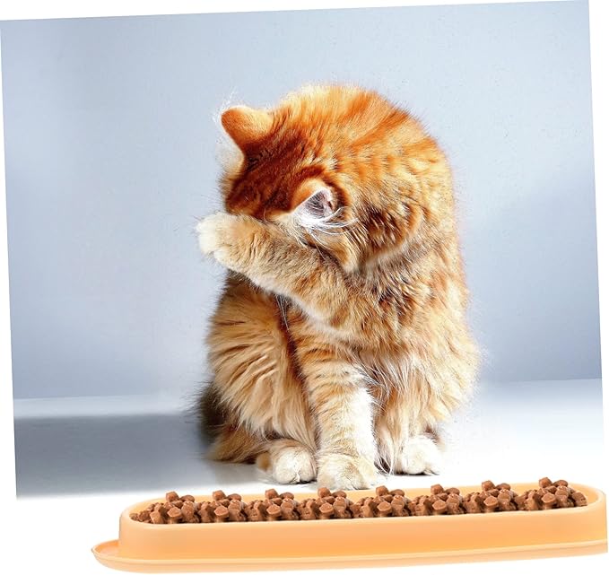 POPETPOP Household Skid Pet Bowl Portable Kitten Bowl for Food and Water Durable Plastic Cat Dish Pet Accessory for Multi