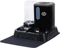 Gravity Cat Feeder and Automatic Water Dispenser for Dogs, 3 in 1 Spill-Proof Cat Feeding Station, Black Premium Design with Absorbent Mat, Easy to Clean