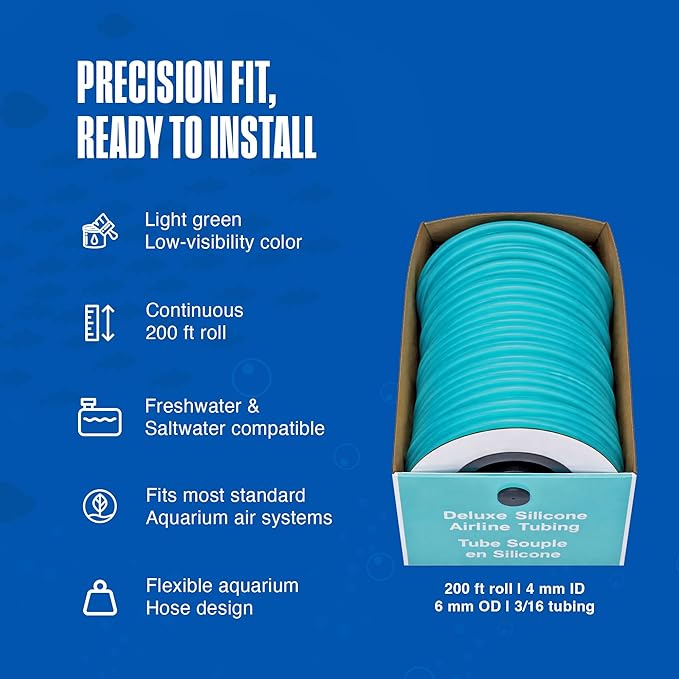 PENN PLAX deluxe silicone airline tubing 200 feet long