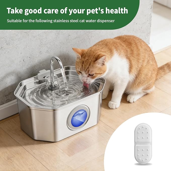 Cat Water Fountain Filter,1 Pack Replacement Filter & Sponge,Only Applicable to APFSS-3201