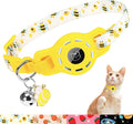BINGPET AirTag Cat Collar with Bells, Upgraded Safety Elastic Cat Collar with Airtag Cat Collar Holder, Anti-Lost Cat Collars for Girl Boy Cats, Anti-Suffocation Kitty Puppy Collars
