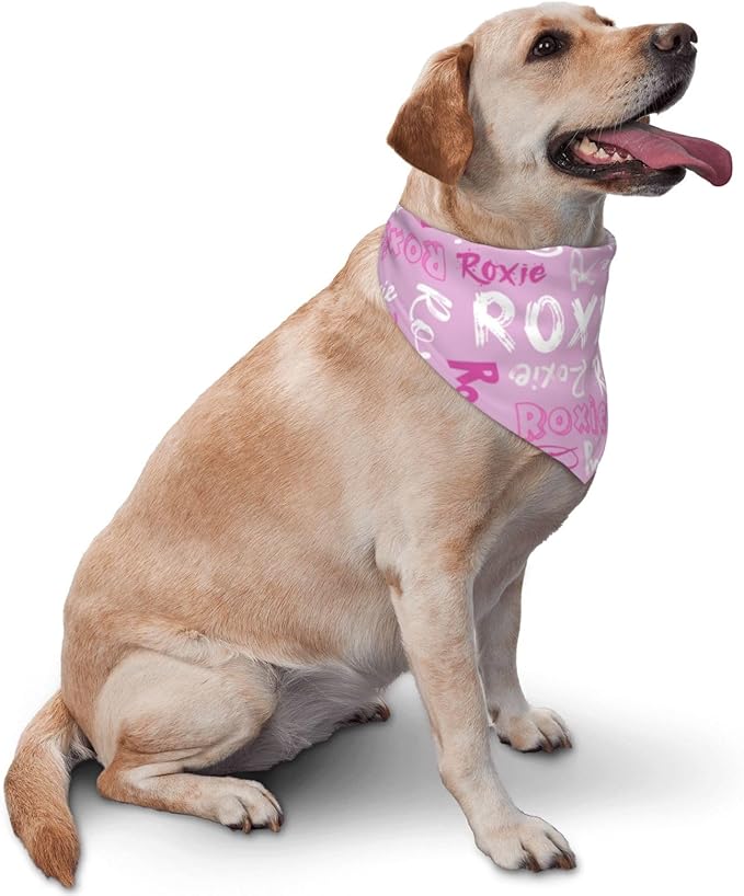 Custom Pet Scarf Personalized Dog Bandana with Name Personalized Add Your Text Bibs Triangle Head Scarfs Gift for Small Medium Large Dogs Cats Baby Puppy Pets Accessories