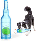 Mity rain Water Bottle Dog Toy - Dog Toys for Aggressive Chewers Cute Squeaky Toys for Large/Medium/Small Dogs Interactive Dog Toys to Keep Them Busy Crunchnplay Bottle Toy (Blue)
