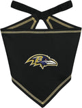 Pets First NFL Baltimore Ravens TIE Bandana, Size Large/X-Large. Dog Bandana Scarf Bib for Pet Cat Dog. The Ultimate Game-Day, Party Bandana