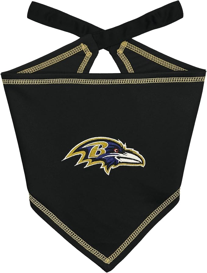 Pets First NFL Baltimore Ravens TIE Bandana, Size Large/X-Large. Dog Bandana Scarf Bib for Pet Cat Dog. The Ultimate Game-Day, Party Bandana