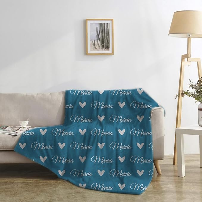 Personalized Dog Blanket, Customized Pet Blankets with Name Picture, Throw Blanket for Small Medium Large Dog Puppy Cat