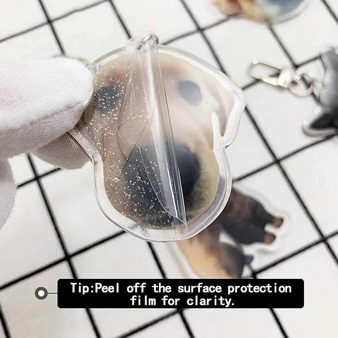 Custom Acrylic pet Keychain - Personalized Gift with Photo Engraved - Durable Dog Cat Lover Accessories