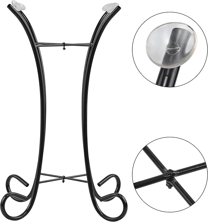 Alpine Corporation 18" Outdoor Birdbath Bowl Topper with Metal Stand, Garden Decor