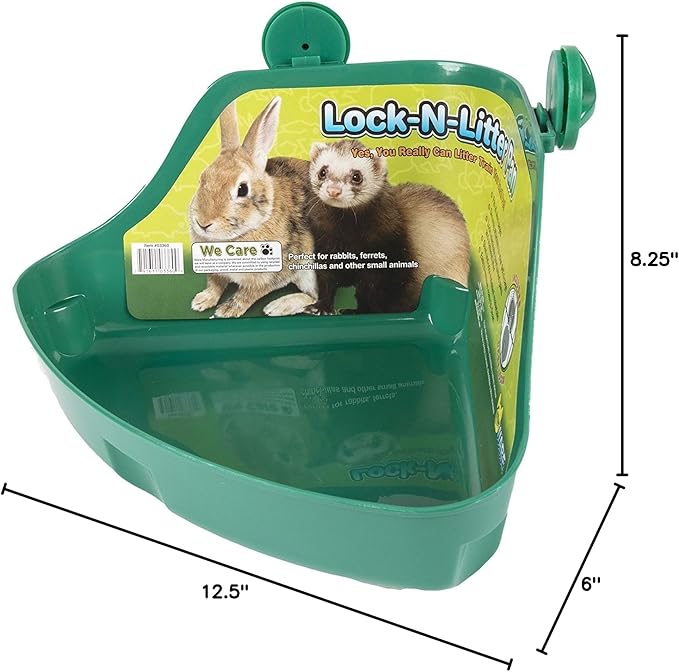 Ware Manufacturing (2 Pack) Plastic Lock-N-Litter Pan for Small Pets - Size Regular