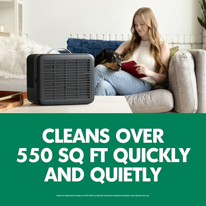 PuroAir Air Purifier 100i Smart HEPA Air Purifiers for Home Pets - Portable Small Air Purifier Filters up to 550 Ft² of Pollutants, Smoke, Pollen, Dust - Room Air Purifiers for Bedroom, Office (2PK)
