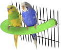 Rypet U Shape Parrot Perch Stand Toy for Paw Grinding Clean Stick Exercise, Rough-Surfaced Quartz Bird Perch Standing Cage Accessories for for Small Parakeets Cockatiels Conures Macaws Finches(Green)