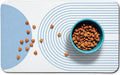 Dog Food Mats for Floors Waterproof, Cat Water Bowl Mats Pet Feeding Absorbent Mat Placemats for Food and Water Blue Bohemia 16 * 24 inch