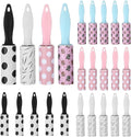 24 PCS Mini Lint Roller 720 Sheets Lint Rollers for Pet Hair Extra Sticky Travel Size Pet Hair Remover Compact Lints Roller for Clothes Portable Sticky Remover for Dust Furniture Car Seat Gift Bags