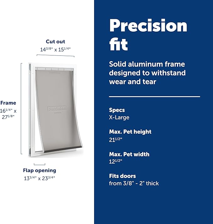 PetSafe Freedom Aluminum Dog and Cat Door - Durable Frame - Small, Medium, Large, X-Large