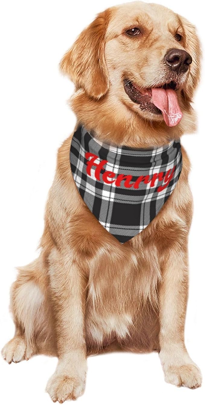 Custom Pet Scarf Personalized Dog Bandana with Name Personalized Add Your Text Bibs Triangle Head Scarfs Gift for Small Medium Large Dogs Cats Baby Puppy Pets Accessories