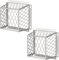 Dryer Exhaust Guard Vent Cover,Dryer Vent Bird Guard for Most 3" to 4" Fan Cover, 7"Lx7"Wx5"H Stainless Steel Ventilation Bird Cage for Bathroom Exhaust Ventilation Fan,2PCS
