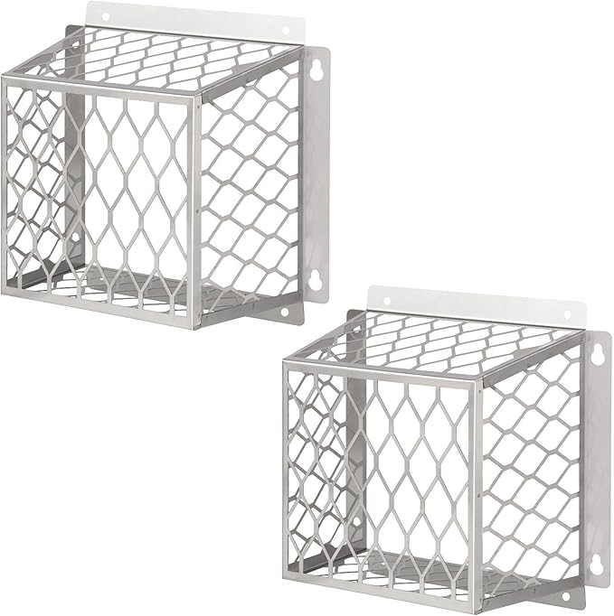 Dryer Exhaust Guard Vent Cover,Dryer Vent Bird Guard for Most 3" to 4" Fan Cover, 7"Lx7"Wx5"H Stainless Steel Ventilation Bird Cage for Bathroom Exhaust Ventilation Fan,2PCS